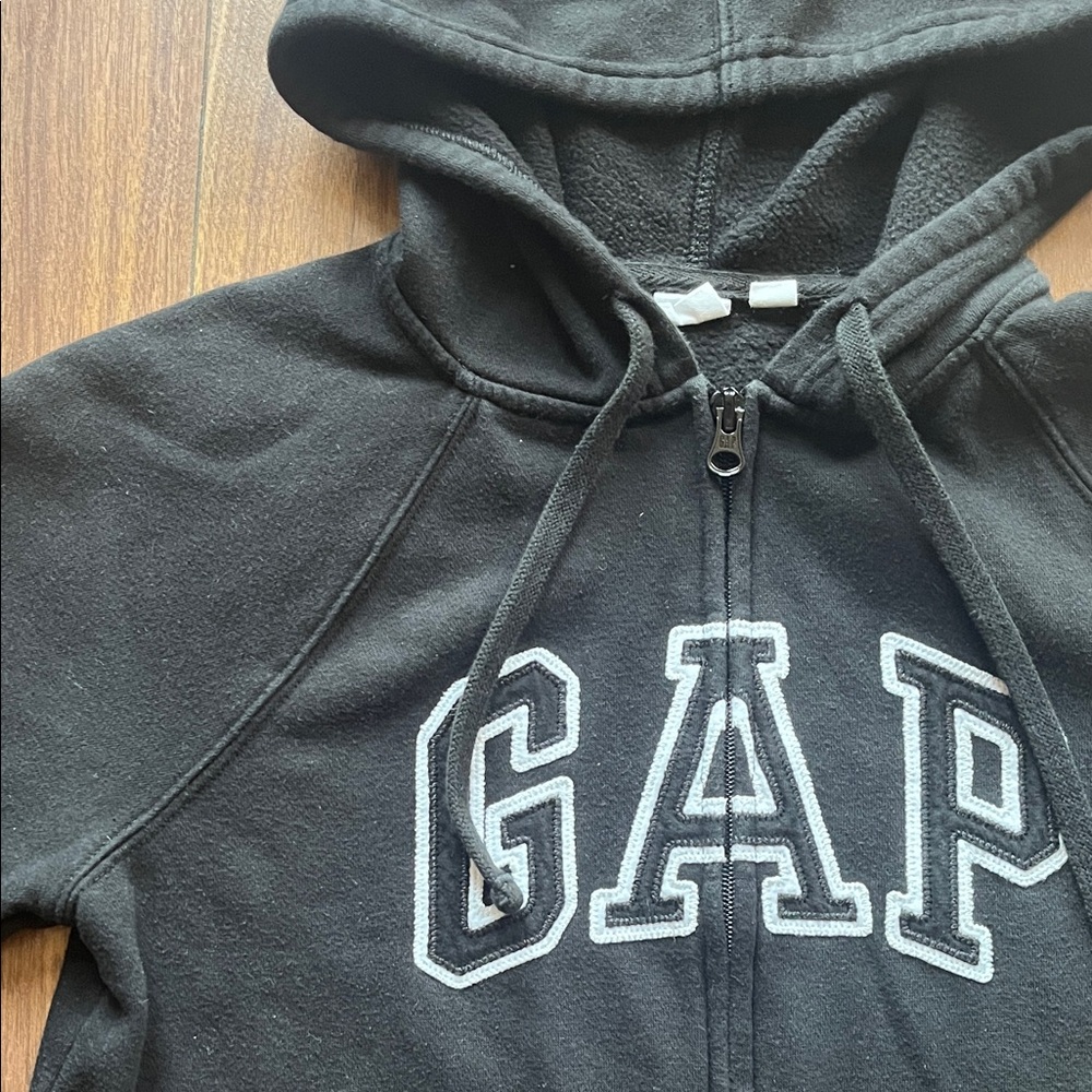 GAP Women Classic Black Zip-Up Hoodie Size XS - Picture 5 of 10